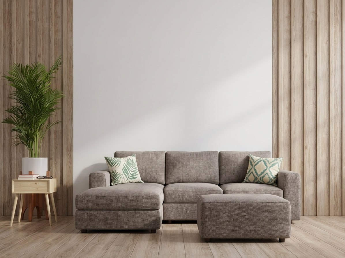 Τριθέσιος Καναπές Beige